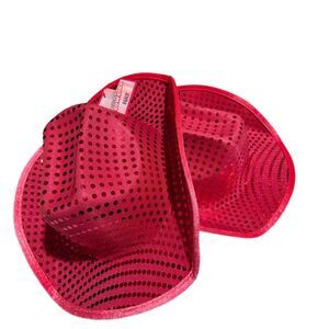 Pink Disco Cowgirl Hat Metallic Mesh